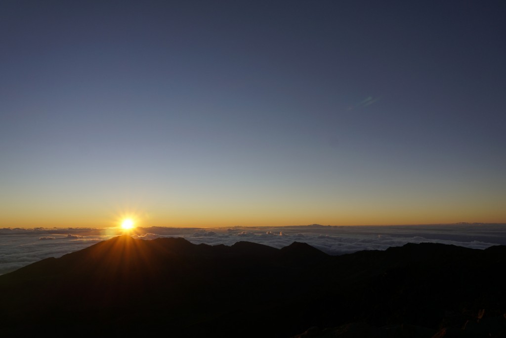 Sonnenaufgang auf dem Haleakala Vulkan